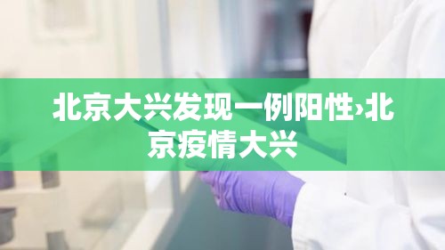 北京大兴发现一例阳性›北京疫情大兴