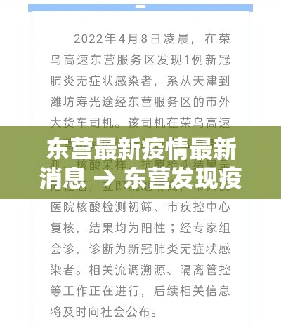 东营最新疫情最新消息 → 东营发现疫情了吗 东营最新疫情最新消息 → 东营发现疫情了吗