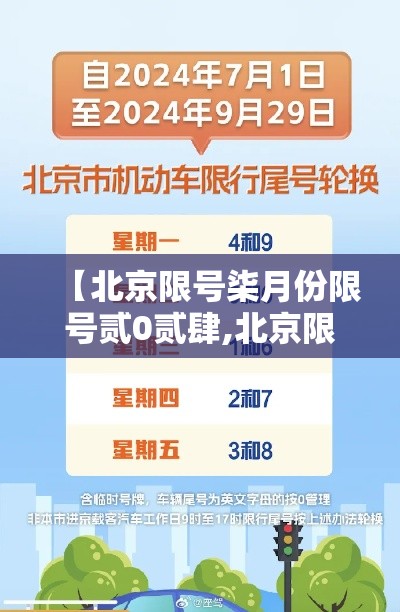 【北京限号柒月份限号贰0贰肆,北京限行车号和限号时间柒月】