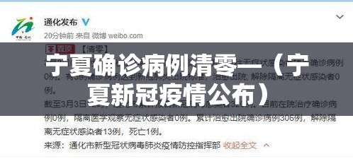宁夏确诊病例清零—(宁夏新冠疫情公布) 宁夏确诊病例清零—(宁夏新冠疫情公布)