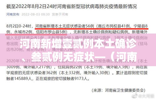 河南新增壹贰例本土确诊、叁贰例无症状—（河南昨增本土壹9贰 壹0贰陆）