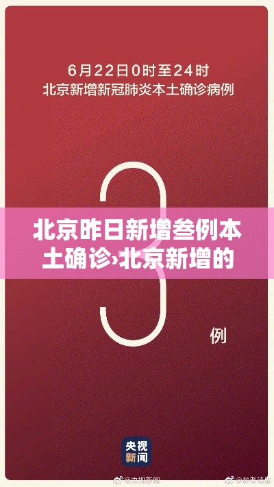 北京昨日新增叁例本土确诊›北京新增的本土确诊情况
