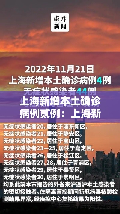 上海新增本土确诊病例贰例:上海新增的确诊病例情况 上海新增本土确诊病例贰例:上海新增的确诊病例情况